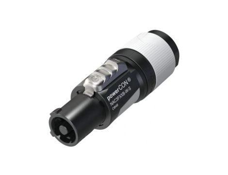 NEUTRIK Wtyk zasilający powerCON 16A 230V 2P+Z czarno-szary na kabel 6,0 do 12,0mm NAC3FXXB-W-S