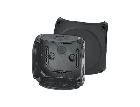 Puszka instalacyjna DK 0600 B natynkowa bez zacisków 130x130x77mm hermetyczna IP66 czarna HENSEL