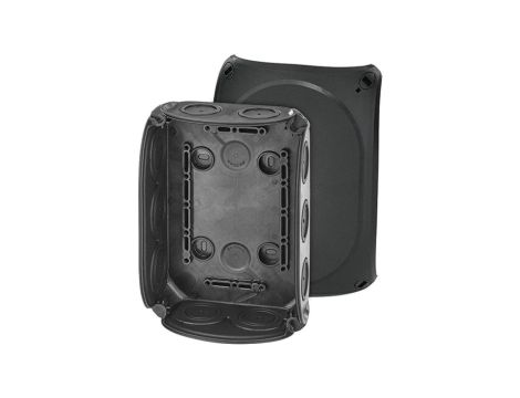 Puszka instalacyjna DK 1000 B natynkowa bez zacisków 180x130x77mm hermetyczna IP66 czarna HENSEL