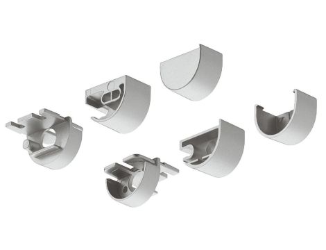 Zestaw Zaślepek, kolor srebrny, do Profilu LED 2194 Häfele Lighting, 83374877