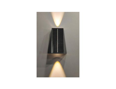 Oprawa solar LED architektoniczna 2 x 1.5W 70lm 3.7Vx1500mAh barwa naturalna 4000K IP54