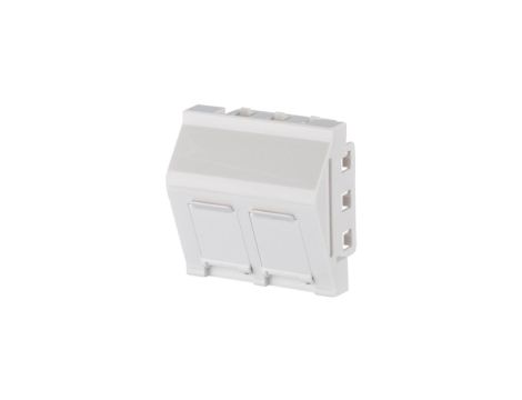 Adapter 2 port pod keystone 45x45 METZ CONNECT 130915J4502KE