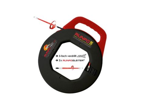 Pilot do przeciągania kabla spirala RUNPO z kasetą /10013/ /20m/