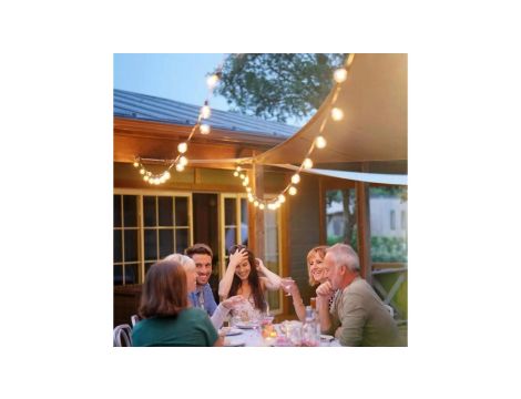 Girlanda Solarna Ogrodowa 20x LED Ozdobne Kuleczki 10,55m 2700K Ciepła + Pilot CALLIS2 LUMILED