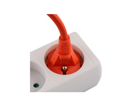 Przedłużacz Ogrodowy Kabel Budowlany Pojedynczy 1 Gniazdo 20m Pomarańczowy Sznur GRIDEN Lumiled