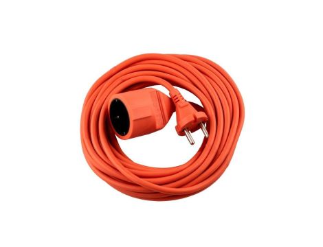 Przedłużacz Ogrodowy Kabel Budowlany Pojedynczy 1 Gniazdo 10m Pomarańczowy Sznur GRIDEN Lumiled