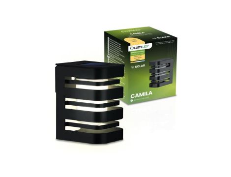 Kinkiet Solarny Lampa Elewacyjna LED Natynkowa CAMILA 3000K Czujnik Zmierzchu LUMILED
