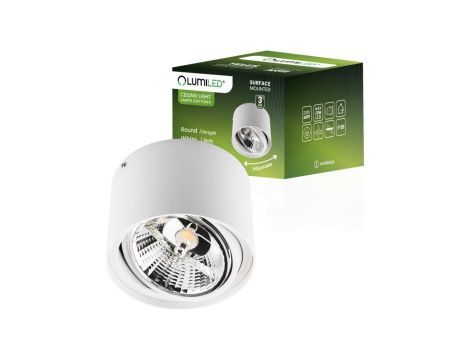 Oprawa Natynkowa HALOGENOWA SPOT TUBA Ruchoma GU10 AR111 Okrągła Biała 100mm TELES2 LUMILED