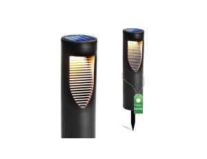 Lampa Solarna Ogrodowa LED Wbijana Słupek 34cm BURGO 4000K IP44 LUMILED