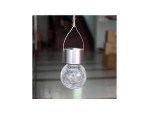 Lampa Solarna LED KULKA Ogrodowa Wisząca Szklana MARANTA IP44 6500K LUMILED