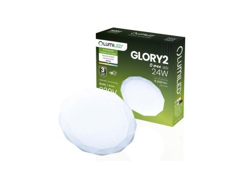 Plafon LED Lampa Sufitowa Natynkowa GLORY2 24W 4000K IP44 Okrągły LUMILED