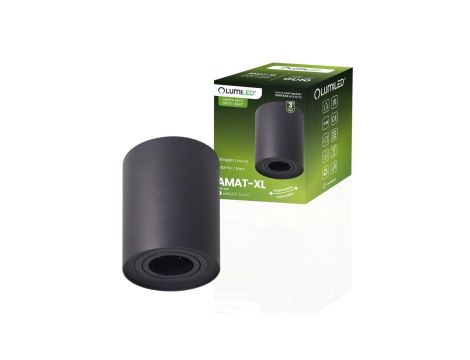 Oprawa Natynkowa HALOGENOWA Spot Tuba Ruchoma AMAT-XL GU10 Okrągła CZARNA 125mm LUMILED