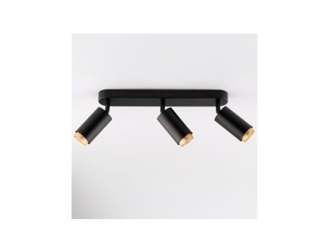 Lampa Sufitowa Reflektor LED 3x GU10 Tuba Spot ELIGIS Czarny LUMILED