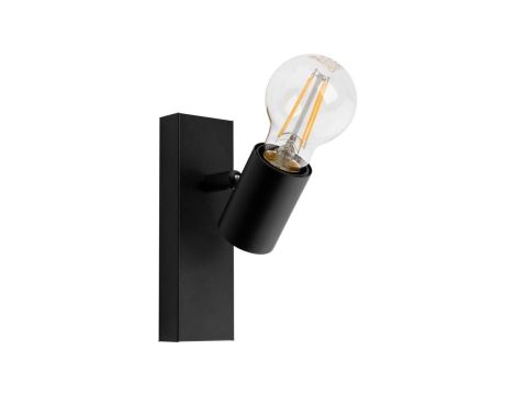 Lampa Ścienna Reflektor LED Kinkiet Spot E27 GLASA Czarna Lumiled