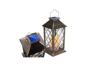 Lampa Solarna Ogrodowa LED Stojąca LIRIO 2 IP44 Wisząca Patyna Latarenka LUMILED