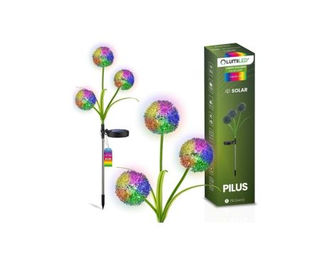 Lampa Solarna Ogrodowa LED PILUS RGB Wbijana Dekoracyjna Kwiat Czosnek LUMILED