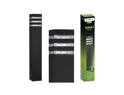 Lampa Ogrodowa Słupek Zewnętrzny Stojący E27 12W LED z Gniazdem TAXUS 2 80cm LUMILED