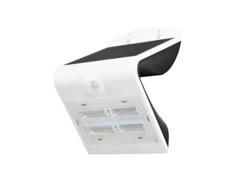 Lampa ścienna, elewacyjna solarna LED 3W 400lm 3000-4000K IP44 biały barwa WW lub NW biała ciepła lub neutralna V-TAC VT-768