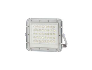 Naświetlacz LED SMD 10W 800lm 6400K 6000mAh IP65 biały barwa CW biała zimna z panelem solarnym VT-80W-W V-TAC
