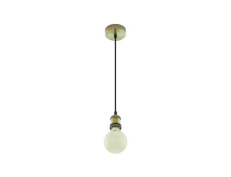 Lampa dekoracyjna wisząca oprawka mosiądz + przewód czarny dł:900mm E27 max 60W IP20 V-TAC VT-7555-BB