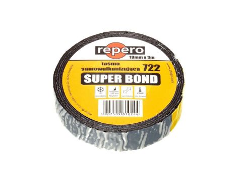 Taśma izolacyjna samowulkanizacyjna 19mm x 3m Repero SUPER BOND 722E czarna