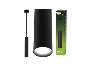 Lampa Wisząca Sufitowa Zwis 29cm Reflektor GU10 LED SOPLO Czarny LUMILED