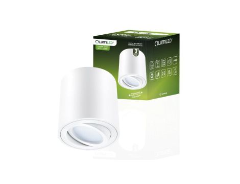 Oprawa Natynkowa HALOGENOWA Spot Tuba EGIO GU10 LUMILED Okrągła Biała 83mm