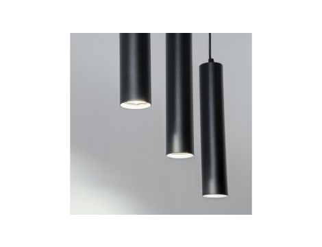 Lampa Wisząca Sufitowa Zwis 29cm Reflektor 3x GU10 LED SOPLO Czarny LUMILED