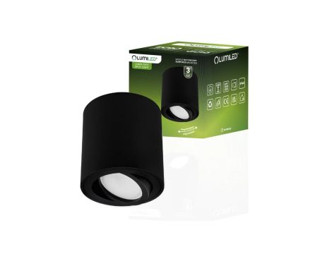 Oprawa Natynkowa HALOGENOWA Spot Tuba EGIO GU10 LUMILED Okrągła Czarna 83mm