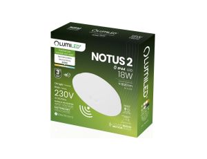 Plafon LED Lampa Sufitowa Natynkowa 18W NOTUS 2 Okrągły Czujnik Ruchu IP44 33 cm LUMILED