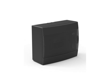 Rozdzielnica natynkowa 8-modułowa 215,5x173,5x104,5mm czarna dymna 600.001.800 HOROZ ELECTRIC