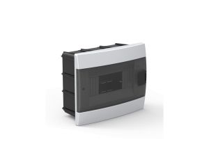 Rozdzielnica podtynkowa 8-modułowa 215,5x173,5x105,5mm biała dymna 600.000.801 HOROZ ELECTRIC