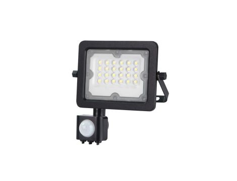 Naświetlacz LED GALAXI 20W 2200lm barwa ciepła 3000K IP65 czarny z czujnikiem LFL222S