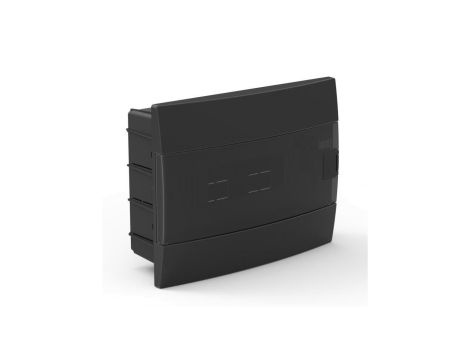 Rozdzielnica podtynkowa 12-modułowa 285x223x110mm czarna dymna 600.001.121 HOROZ ELECTRIC