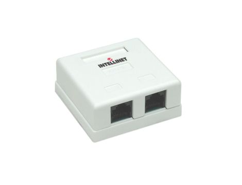 gniazdo natynkowe 2x RJ45 Cat5e UTP beżowe