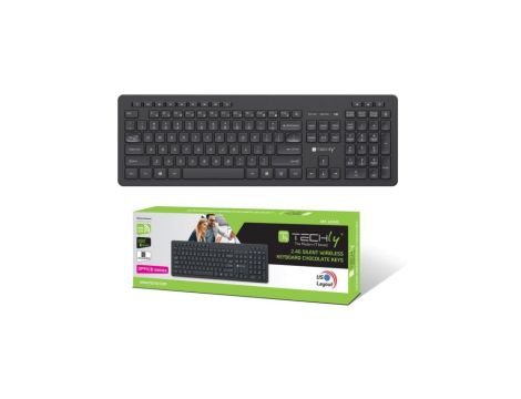 Klawiatura bezprzewodowa RF 2.4GHz USB chocolate