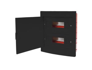 Rozdzielnica modułowa podtynkowa 2x12 IP40 czarna CZRM-PT-24M