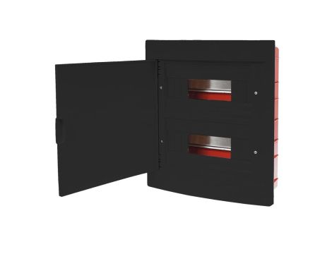 Rozdzielnica modułowa podtynkowa 2x12 IP40 czarna CZRM-PT-24M