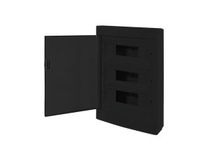 Rozdzielnica modułowa natynkowa 3x12 IP40 czarna CZRM-NT-36T