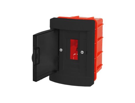 Rozdzielnica modułowa podtynkowa 1x2 IP40 czarna CZRM-PT-02M