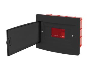 Rozdzielnica modułowa podtynkowa 1x8 IP40 czarna CZRM-PT-08M