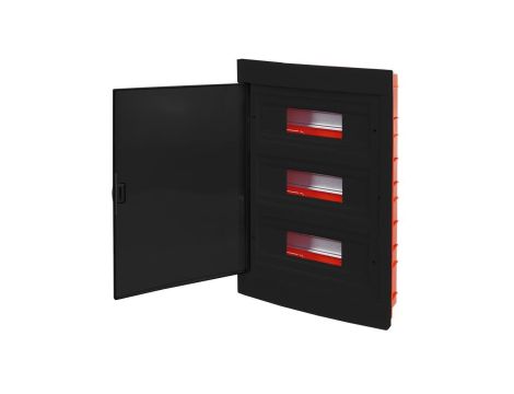 Rozdzielnica modułowa podtynkowa 3x12 IP40 czarna CZRM-PT-36M