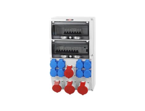 Rozdzielnica budowlana 26M 2x32A/5P 2x16A/5P 8x230V +zabezpieczenia RSX228FC224