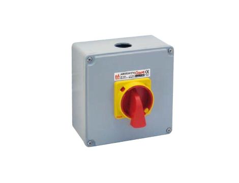 Łącznik ognioodporny Gave FPROTEC 6P+a(1NO) 25A F400 z możliwością blokady w poz. 0 i 1 (90st), AL55621F4-A