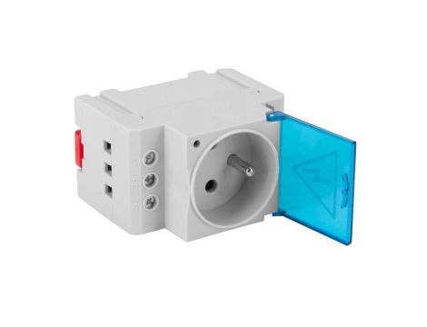 GNIAZDO ELEKTRYCZNE GNIAZDKO PRĄDOWE HERMETYCZNE NA SZYNĘ DIN TH35 250V 16A (4/M/010104000159)