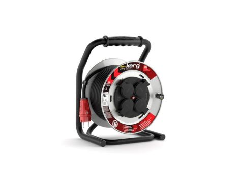 Przedł.BĘBNOWY KERG 3G2.5 20M CZARNY H05RRF PL guma EPR stałe gniazda