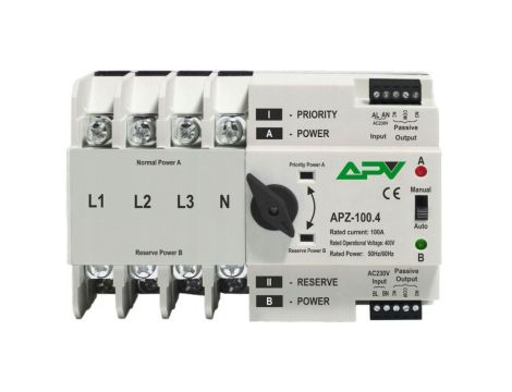 Automatyczny Sieciowy Przełącznik Zasilania 4P 100A 3F PV 400V 3P+N