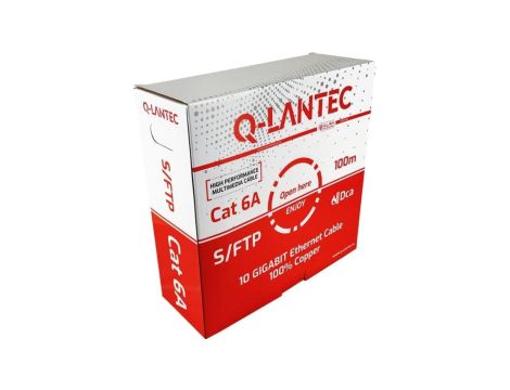 Kabel teleinformatyczny S/FTP kat.6A LSOH Dca szary Q-LANTEC /100m/