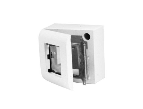 Obudowa natynkowa 2-modułowa do osprzętu w standardzie 45x45mm (zawiera SUP metalowy i RAM) OBUK-2/M