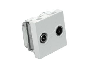 Gniazdo RTV przelotowe 45x45 (gn.antenowe męskie/gn.antenowe żeńskie) EM/PFP